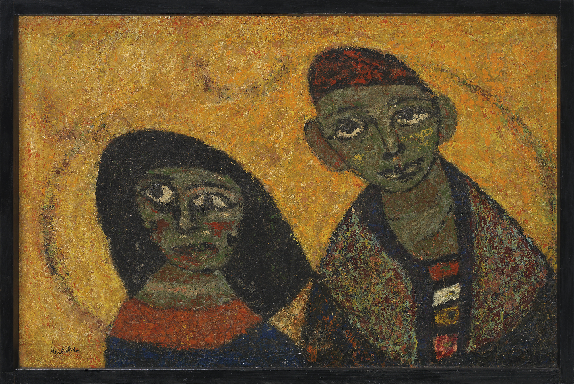 RVB-REDUIT-1954 12 COUPLE FELAH 47,5 x73 cm mixed med.(encaustique) – paper-masonit